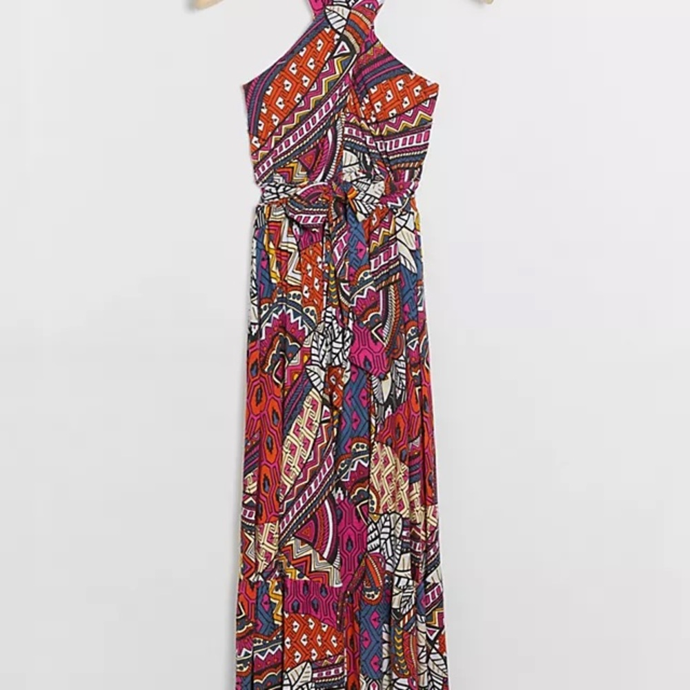Anthropologie Cynthia halter maxi dress large - Picture 9 of 11